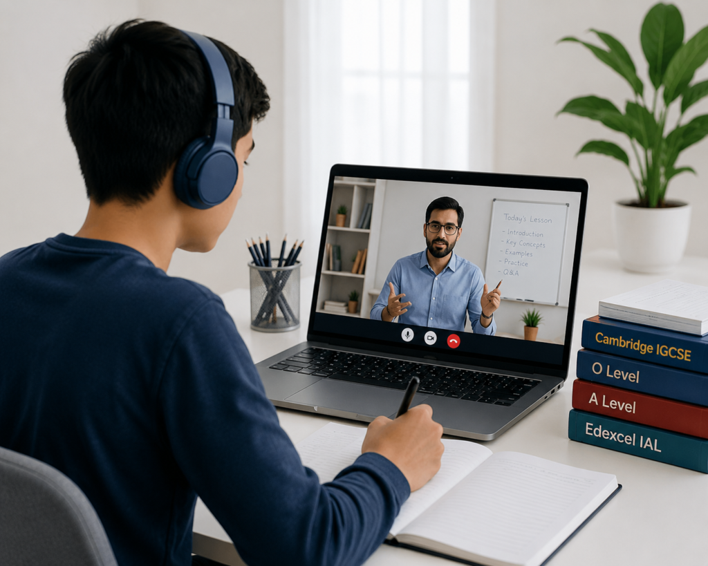 Salar Academy tutor teaching Cambridge & Edexcel online classes