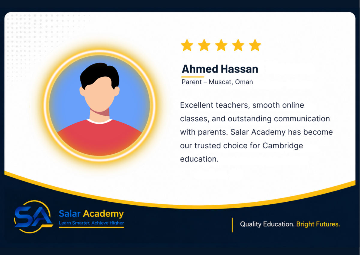 Testimonial from Ahmed Hassan, Salar Academy student parent